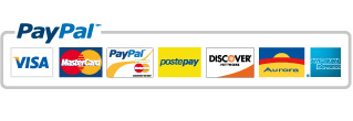 We accept payments by PayPal, the most secure payment method on the web.